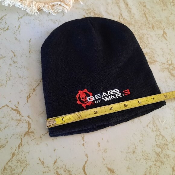 Gears of War 3 (Xbox 360 game) Promo Knit Beanie/ Skull Cap NWOT! - Black, OS - Picture 8 of 9